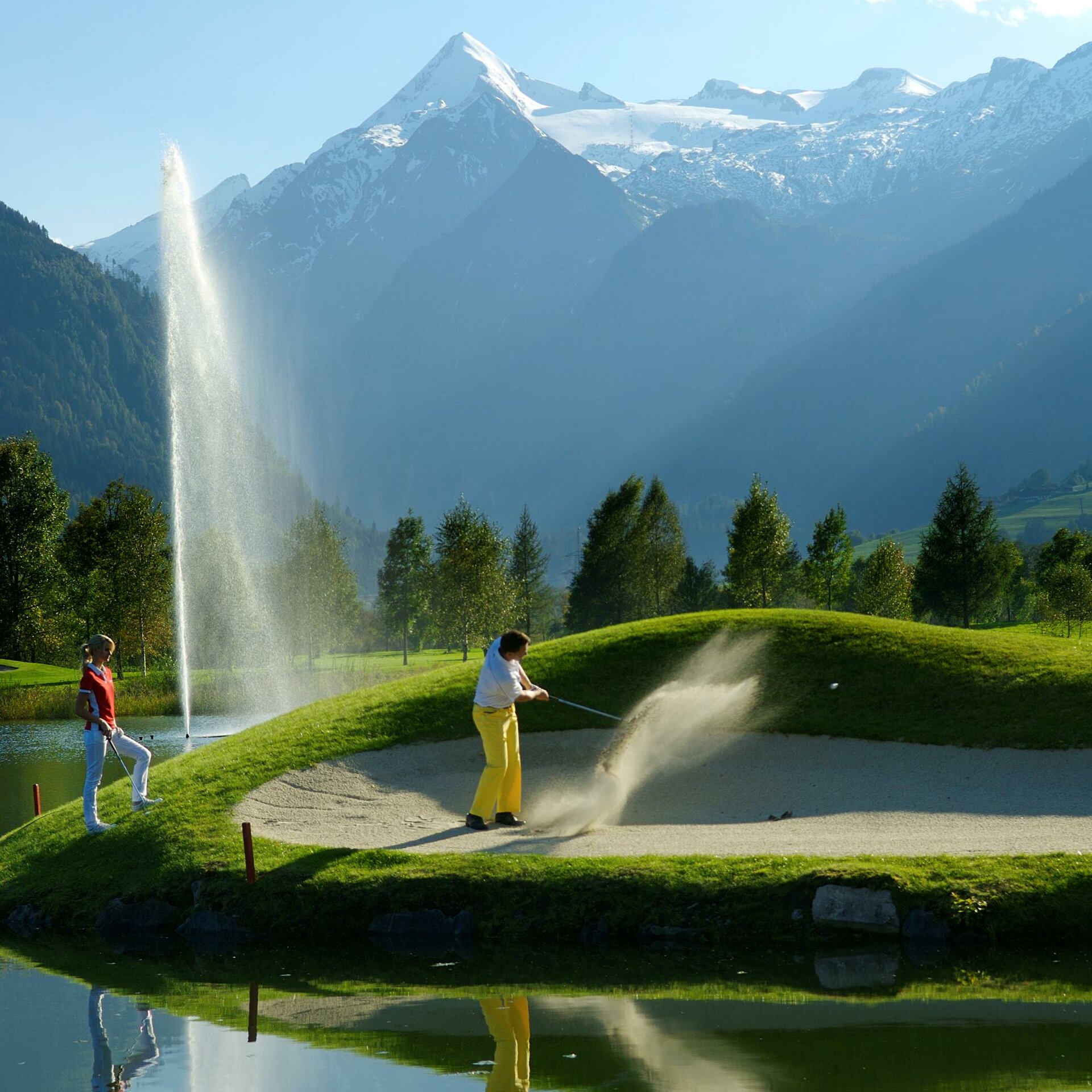 golfen mit Panorama Kaprun