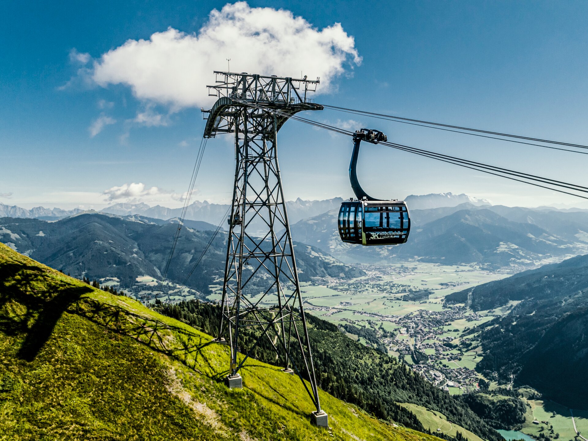 Kitzsteinhorn cable car in summer