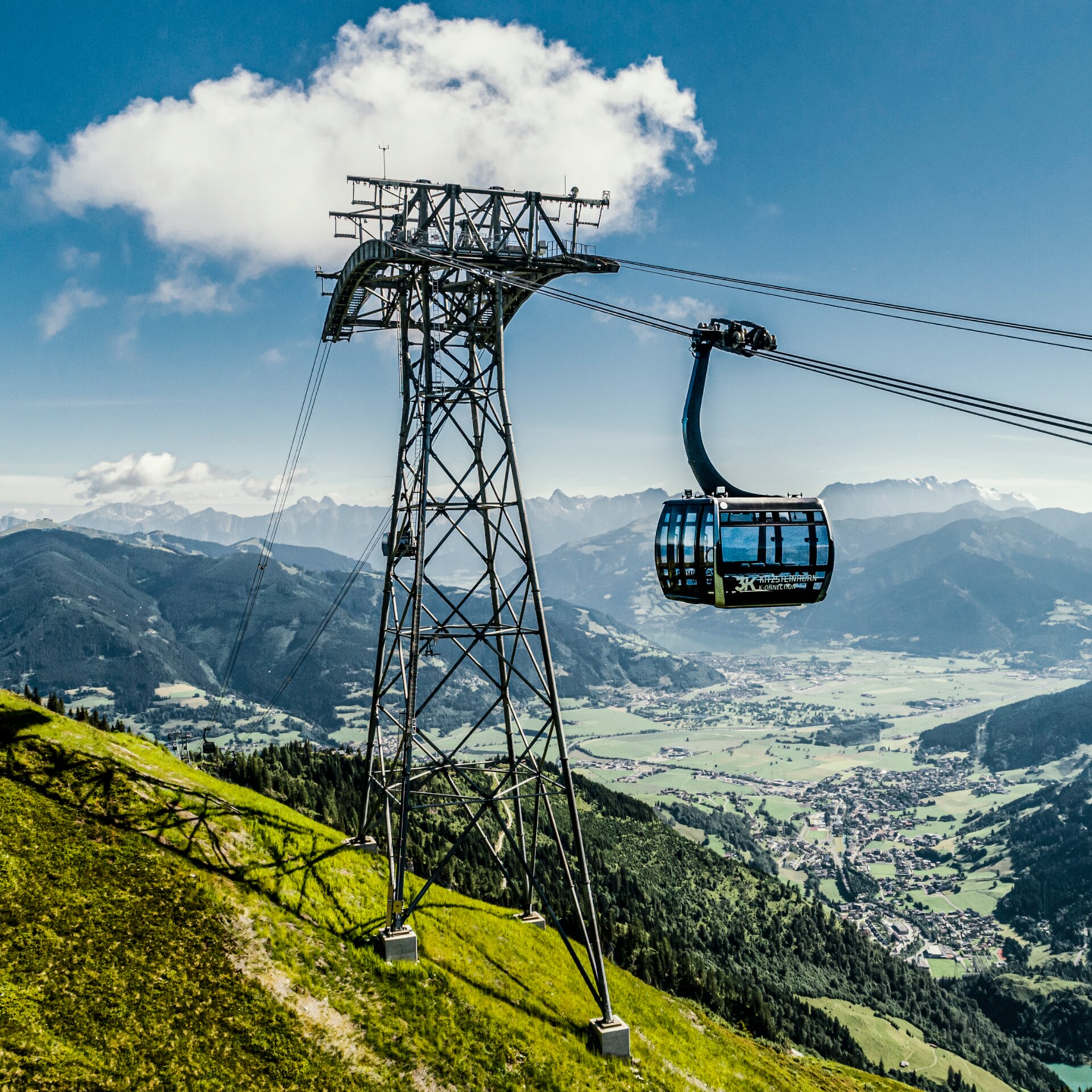 Kitzsteinhorn cable car in summer