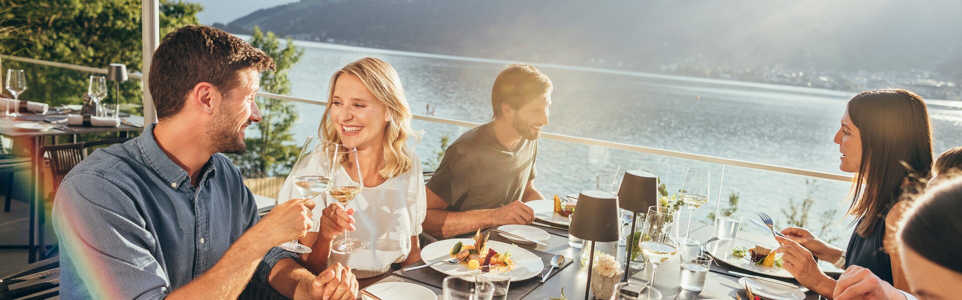 dinner with friends in Kaprun