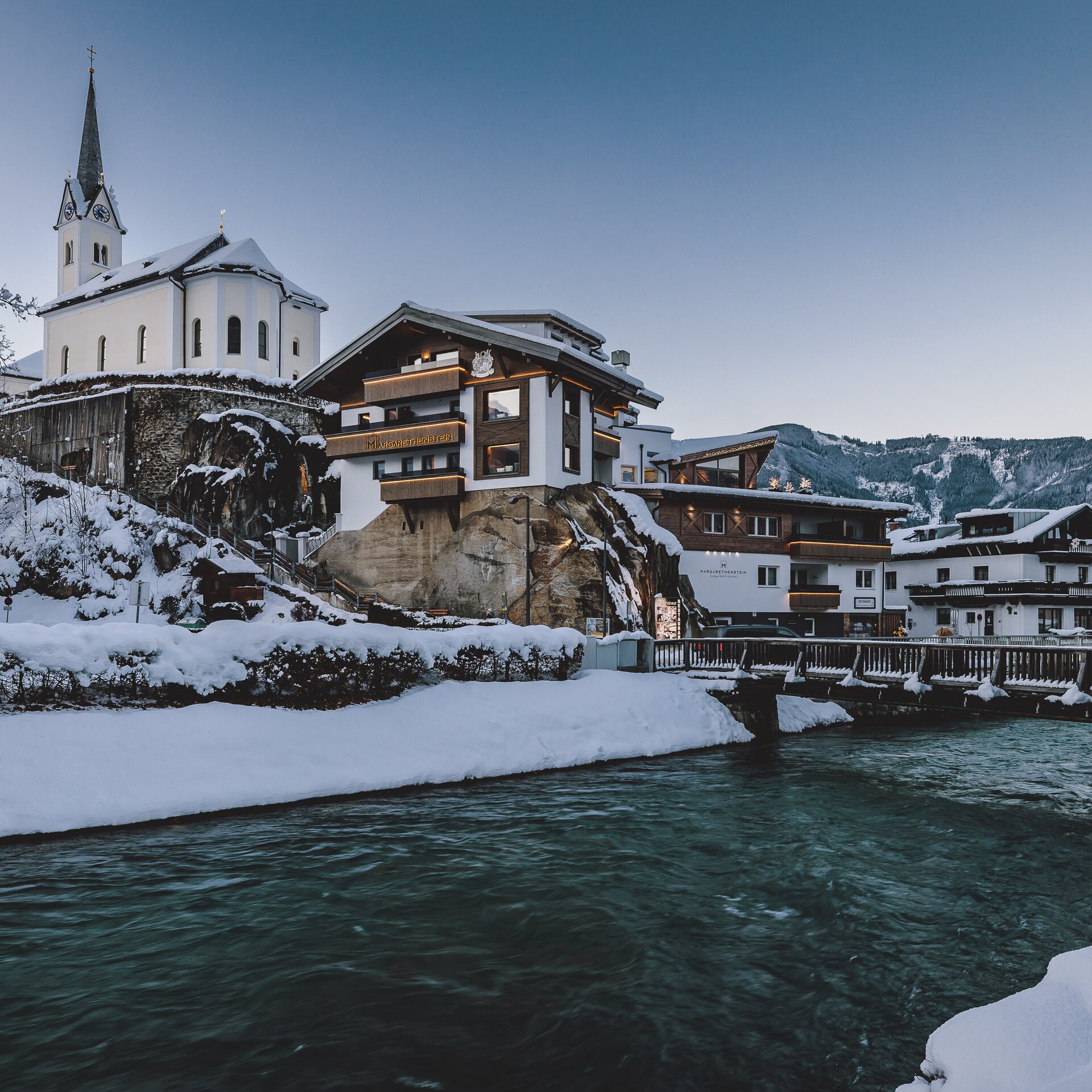 Margarethenstein Boutique Hotel & Apartment im Winter, Dezember 2023 © Stefanie Oberhauser